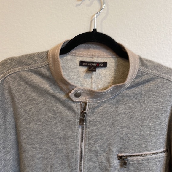 John Varvatos Star USA zip up Moto style sweatshirt jacket - Picture 3 of 8